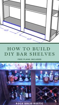 If you just finished framing our your home bar, you might be wondering how to add DIY bar shelves. This guide provides free plans with a bar shelf cut list and tips to attach the shelves to your bar.