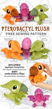 Free Pattern Friday! Pterodactyl Plush – Choly Knight