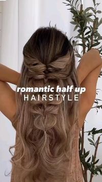 romantic half up hairstyles ideas #haitstyle #hair #braidlhairstyles