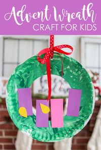 Paper Plate Advent Wreath Craft for Children and Toddlers