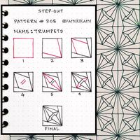 Step-out for Pattern # 208 Pattern name : Trumpets Steps to untangle tangle Create this pattern and tag me #varniyehkarni #varnikikarnistepouts #varnikikarni #varnikikarnipatterns #varnikepatterns #varniaisekarni #zentangle #zentangleart #zentangleinspiredart #zentanglepatterns #zentanglelove #howtodraw #howitsmade #howtocreate #stepouts #untangle #stepbystep #stepbystepdrawing #stepbystepprocess #stepbysteppattern #doityourself #patterndrawing #learnzentangleart #learningtodraw #le...