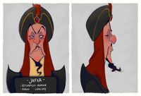 Jafar [as a criminal (x2)] (Drawing by HaaappyAccidents @Etsy) #Aladdin