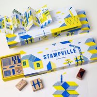 Stampville: dall'illustratore francese Aurélien Débat un kit di timbri per disegnare città immaginarie - Frizzifrizzi