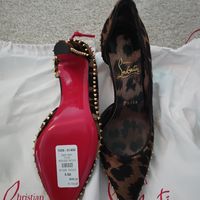 New Christian Louboutin Pony Hair Heels Size 5.5 Leopard Print