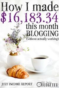 July 2016 Blogging Income Report- I read SO MANY blog income reports and hers are always my favorite. I love that she breaks down exactly what is and isn't working for her and that she isn't secretive about her strategy. It makes such a huge difference in the income of my own blog to see where others have gone before me.