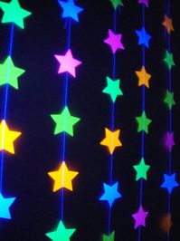 Glow Party Decorations Neon Star Garland Black Light Party | Etsy