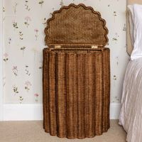 Shell Rattan Bedside Table/storage Basket - Etsy