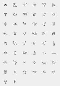 origami animal icon set preview 2