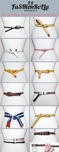 12 ways to knot your belt - Pics Fave | This might help in anding a little flare to your school uniforms!