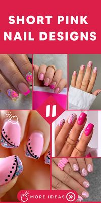 Step into the spotlight with our chic short pink nail designs that cater to every mood! Our talented nail technicians specialize in crafting a variety of pink manicures, from sweet and subtle hues to daring and attention-grabbing shades. Whether you fancy a delicate blush pink for a touch of romance, a fierce hot pink for a modern edge, or intricate geometric patterns for added flair, your short pink nails are sure to exude feminine sophistication.