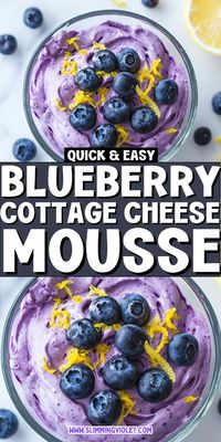 Delight in the creamy texture of cottage cheese blended with the sweet, tart flavor of blueberries in this light mousse. It’s a fantastic cottage cheese dessert that’s easy to make and perfect for any occasion. Check out the recipe and save this pin for a nutritious treat that’s both high protein and keto-friendly!