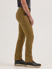 Hard work demands quality, which is why the Wrangler® RIGGS Workwear® Women’s Technical Multi-Season Work Pant is the perfect choice. It’s crafted from a flexible fabric blend, complete with CORDURA® reinforced pockets, double layered knees with space for knee pad inserts, and a comfort waistband These lightweight canvas pants also feature a mid-rise silhouette, a straight leg, vented knees to keep you cool, and plenty of pocket space.