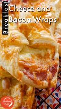 Looking for breakfast recipe ideas using puff pastry, try these delicious cheese and bacon wraps. Easy recipe to make with the kids, can be made ahead and reheated until hot or eaten cold. The perfect cheesy, savoury start to the day.