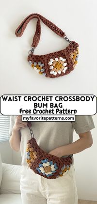 Waist Crochet Crossbody Bum Bag Free Patterns - MyFavoritePatterns