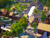 A Waterpark with a splash zone, 6 waterslide, pools, a beach area and an interactive aquarium. An Amusement park with restaurants, rides, an aquarium, a bird show and a small fair. Found in TSR...