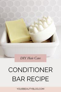 Make your own organic conditioner bar with this simple DIY recipe! Perfect for those who want to Go zero waste with this natural conditioner bar DIY with essential oils and ingredients like coconut oil and shea butter. Whether you need a conditioner bar recipe for dry hair, curly hair, or oily hair, this sulfate-free, conditioner bar is a great addition to your hair care routine. Say goodbye to plastic bottles and hello to a moisturizing, homemade solid conditioner that promotes hair growth!