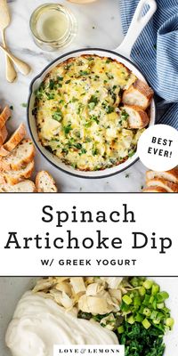 Spinach Artichoke Dip Recipe - Love and Lemons