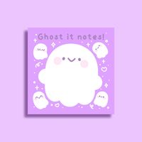 Our Boo-tiful Ghostly Memo Pad is the purr-fect Halloween companion for organizing and inspiring spooky fun! 👻 Get into the Halloween spirit with our adorable sticky notes, featuring friendly ghosts that "boo-st" your productivity! Each 3x3" page showcases this spook-tacular design, adding whimsy to your daily notes. 🎃 With 50 individual self-adhesive pages, this memo pad keeps you prepared for tricks and treats alike. Let these ghoulishly delightful puns bring a smile to your face while jotti