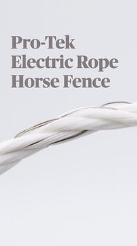  

Pro-Tek Rope comes in 656' rolls and can either be used as a permanent or temporary horse fencing system. It's easy to install, has maximum UV protection, and has great visibility! 


 • Roll Length: 656'
 • Rail Diameter: 1/4"
 • Color: White
 • Break Strength: Up to 525 lbs. per rail
 • Material: 6 Stainless Steel Wires Woven with Polyethylene Fibers
 • Warranty: 12-Year Limited Warranty

Only available at RAMM.

https://www.rammfence.com/fence/electric-horse-fence/electric-rope/electric-rope-rolls/pro-tek-electric-rope

