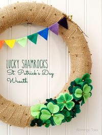 Lucky Shamrocks St Patricks Day Wreath