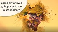 Como pintar uvas com tinta acrÃ­lica - grÃ£o por grÃ£o atÃ© o acabamento - YouTube