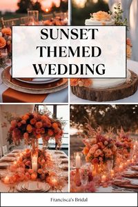 If you are looking for ideas to help you create your wedding color palette, then check out these beautiful orange sunset themed wedding color ideas to help inspire you! | Wedding color schemes | Wedding color palettes | Wedding theme | Wedding theme ideas | Wedding colors | Wedding color inspiration | Wedding color ideas | Wedding themes | Wedding colors unique | Fall wedding color ideas | Winter wedding color ideas | Spring wedding color ideas | Summer wedding color ideas |