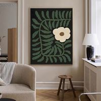 Large Green Minimalist Wall Art,green White Textured Wall Art,wabi-sabi Oil Painting on Canvas,green Abstract Painting,white Flower Painting - Etsy