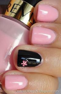 Hmm, I can't believe I've never thought of this. Very "Breakfast at Tiffany's", girlie nude pink with black