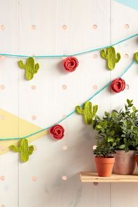 DIY: crochet cactus garland #FreePattern