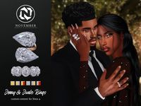 November Jeeny & Juelz Rings for Sims 4 #sims4 #sims4cc #ts4 #ts4cc #sims4jewelry