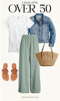 Casual spring outfits 2024 women over 50