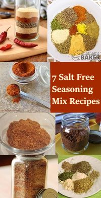 Lots of folks are trying to cut back on sodium in their diet. It can be difficult to give up salt but here you will find 7 salt free seasoning mix recipes that can help.