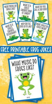 Free Printable Frog Jokes #freeprintable #kidjokes #dadjokes #frogs #freeprintables #jokeoftheday #punny