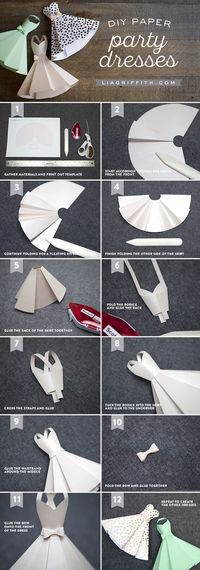 Tutorial Paper Party or Wedding Dress Invitations from MichaelsMakers Lia Griffith