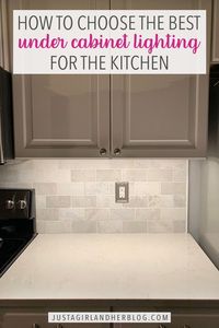 Thinking of adding under cabinet lighting in your kitchen? Be sure to read this post before you buy any of the supplies! | #undercabinetlighting #lighting #kitchenlighting