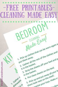 ADHD Household Maintenance Made Easy - 6 Tips for making housecleaning easier. Plus: FREE downloadable PDFs to help your ADHD kids avoid cleaning overwhelm! from thedistractedmom.com