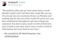 Study like you eat. Good tip!