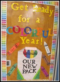 I love this idea for back-to-school... it would go great with my melted crayon art too!