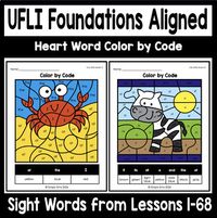 These UFLI aligned worksheets are not endorsed by UFLI Foundations nor are they affiliated in any way. No part of this product copies any material found in the UFLI manual. This color by code resource was designed to provide independent practice work for irregular and high frequency words that have been introduced in the UFLI Foundations Explicit and Systematic Phonics Program lessons. These pages may be used in conjunction with or independently from the UFLI program. They are a fun way for youn