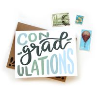 Celebrate the graduate! • One 4.25" x 5.5" (A2) card, blank inside • One hand-stamped Kraft envelope