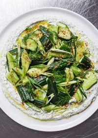 Smacked Cucumber + Tzatziki Salad - SO VEGAN