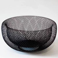 PRICES MAY VARY. [MODERN FRUIT BASKET] Mesh fruit bowl is a beautiful fruit and vegetable display stand, made of sturdy and food-safe wire metal. The mesh open design for even airflow, air circulation around fruits, the longer they will last. [DECORATIVE FRUIE BOWL] Black fruit bowl can be used as either a fruit basket or table centerpiece. 12" in diameter round shape design, the perfect capacity allows you to storage the fruits and vegetables, such as apples, lemons, pineapples, pears, bananas,