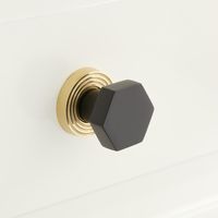 Khoit Solid Brass Cabinet Knob with Base