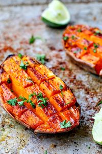 Chili + Honey Roasted Sweet Potatoes With Lime Juice | Killing Thyme