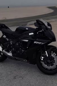 yamaha, r1, 1000cc, black bike, biker, motorcycle, supersport, wallpaper, background