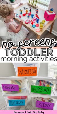 What should I do with my toddler in the morning? Discover our favorite (simple) screen-free morning activities. #toddler #routine #morning #activities #screenfree