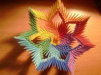 How to make 3d origami rainbow vase (bowl) - YouTube