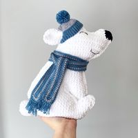 Use this free pattern to make yourself a squishy polar bear friend. Customize the accessories to let your bear's personality shine!