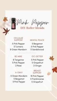 My favorite DIY Roller blends using Pink Pepper!