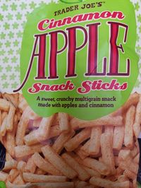 If you enjoy the taste of a churro, you might enjoy Trader Joe's Cinnamon Apple Snack Sticks. A hint of apple and nice and light. A full review posted.